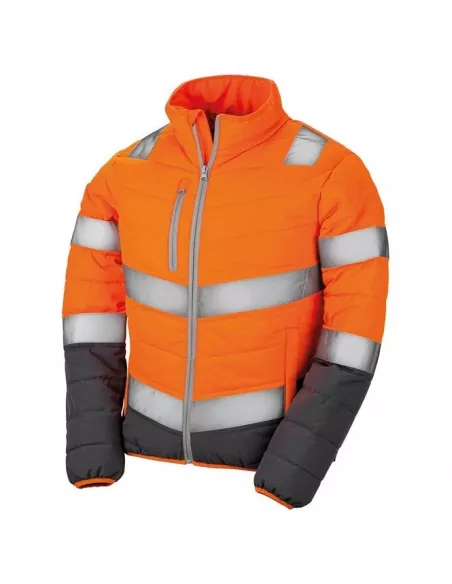 Chaqueta reflectante, chaquetas de alta visibilidad para hombres y mujeres,  parka impermeable de alta visibilidad, chaqueta de seguridad con capucha y