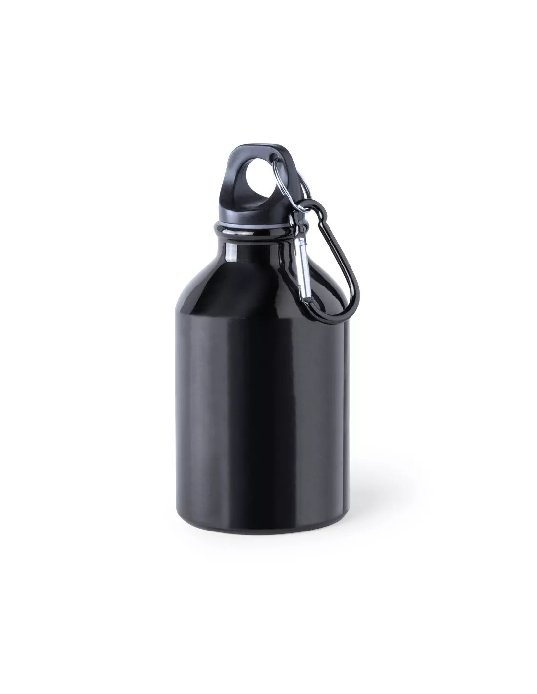 Botella de aluminio personalizada negra