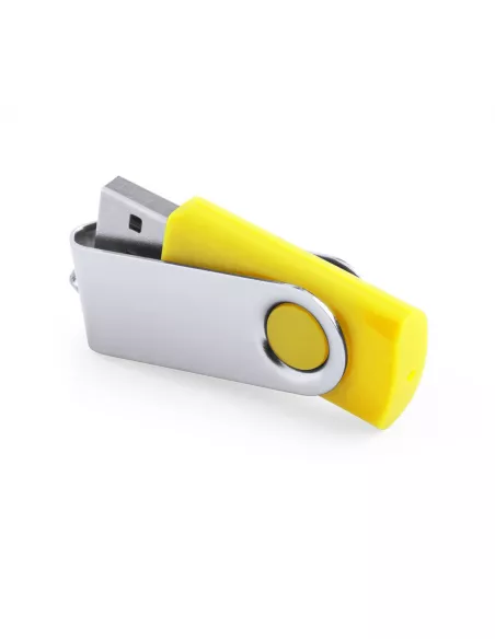 Pendrive personalizable con clip de aluminio 16GB Rebik (Amarillo) (Memoria USB)