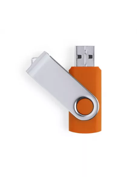 Pendrive giratorio con clip de aluminio 32GB Yemil (Naranja) (Memoria USB)