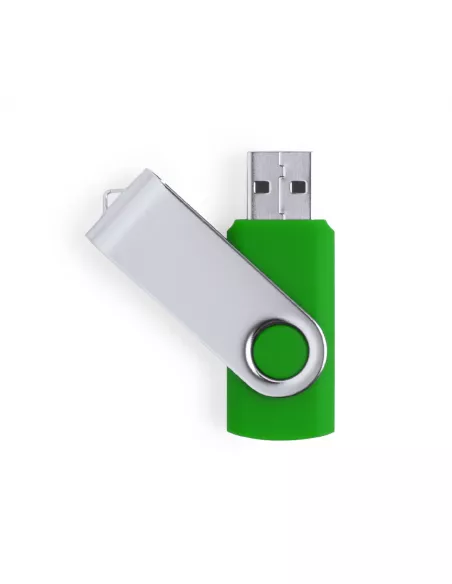 Pendrive giratorio con clip de aluminio 32GB Yemil (Verde helecho) (Memoria USB)