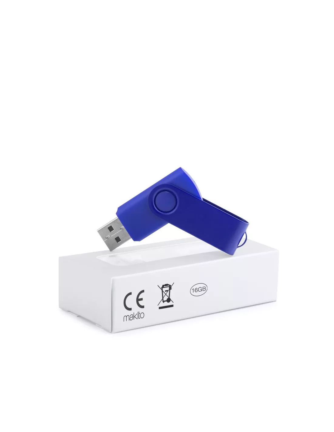 Pendrive personalizable con clip de aluminio 16GB Survet (Azul) (Memoria USB)