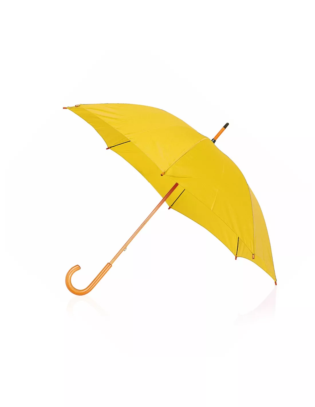 Paraguas con mango y caña de madera...