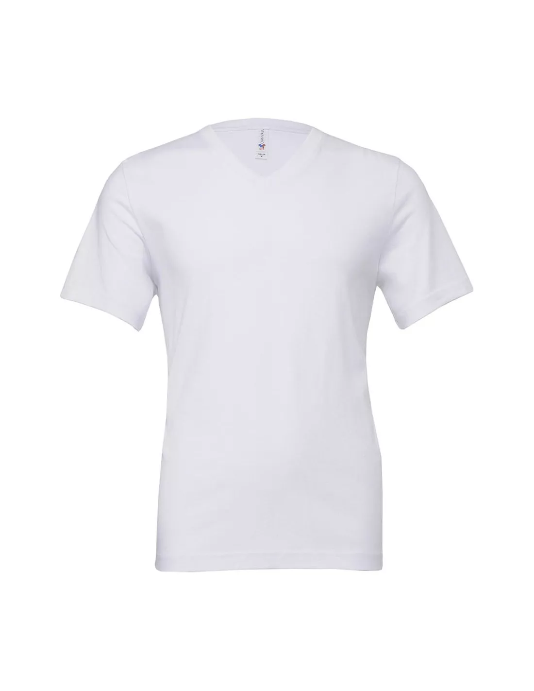 Camiseta cuello V unisex de punto simple