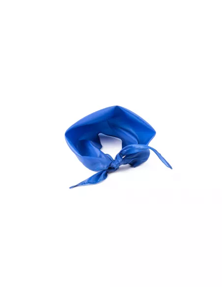 Pañoleta Triangular Personalizada de color azul foto de Angulo derecho