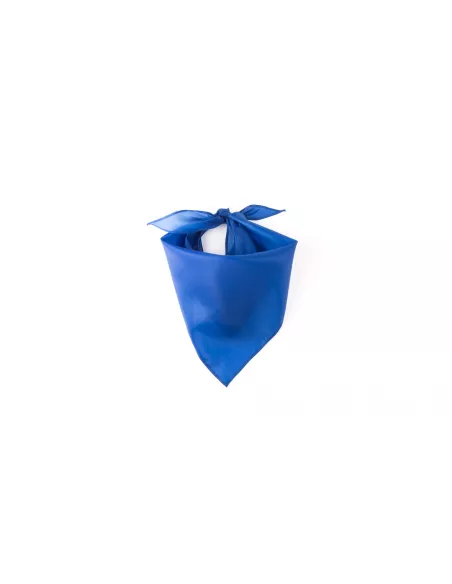 Pañoleta Triangular Personalizada de color azul foto de angulo atado