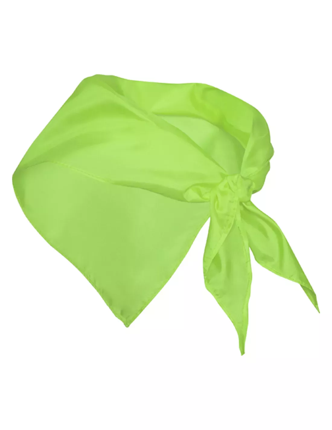 Pañuelo Triangular Personalizado de color verde lima para estar el logo de tu empresa