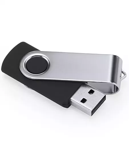 Pendrive personalizable de ABS y clip de aluminio 16GB/32GB MARVIN (negro) (Memoria USB)
