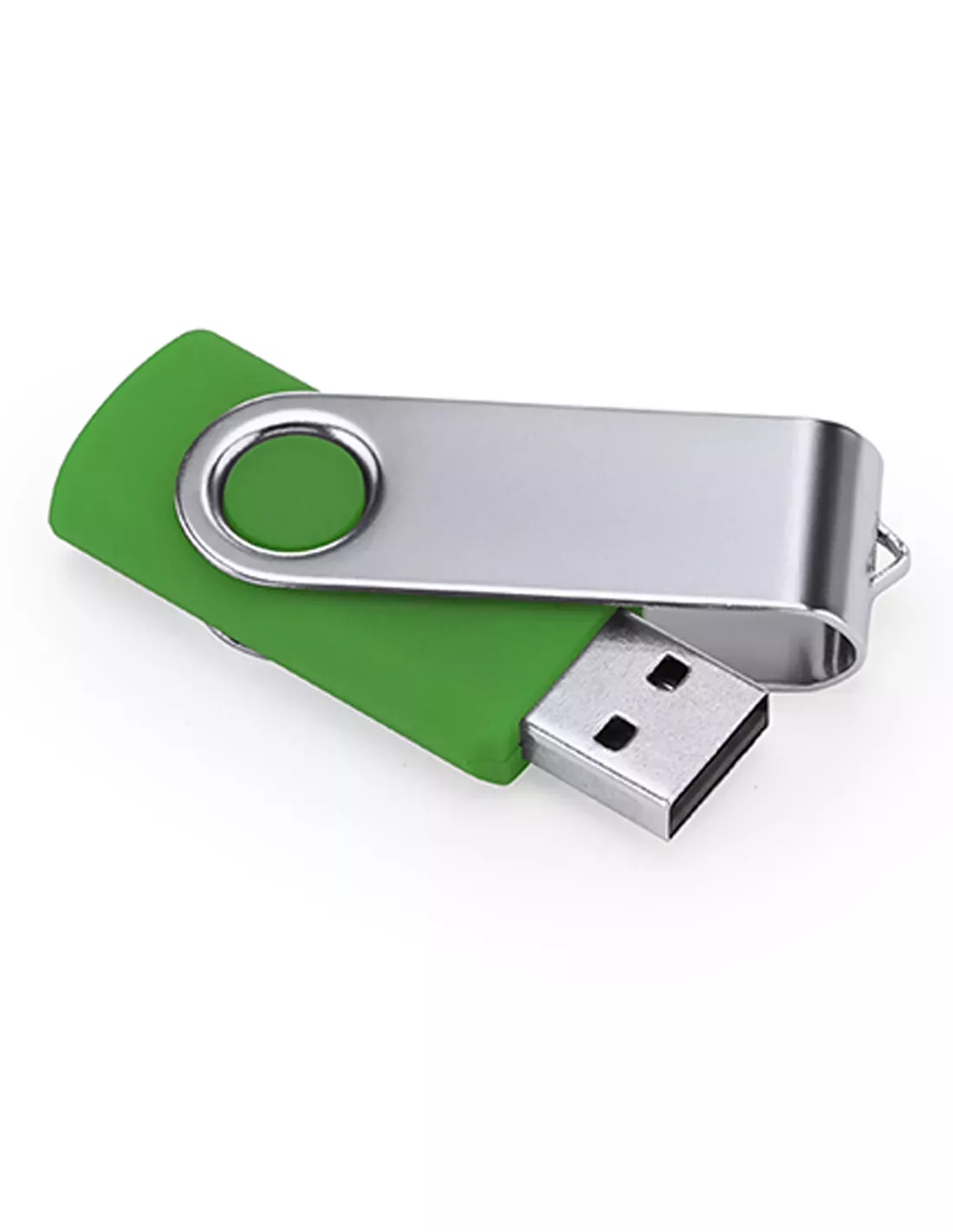 Pendrive personalizable de ABS y clip de aluminio 16GB/32GB MARVIN (verde helecho) (Memoria USB)