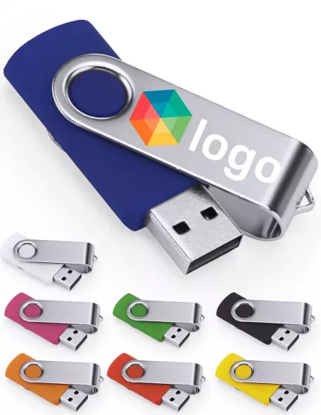 Pendrive personalizable de ABS y clip de aluminio 16GB/32GB MARVIN (serigrafía) (Memoria USB) tu logo