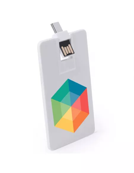 Tarjeta pendrive (Memoria USB) personalizado 16GB conexión Tipo C y tecnología OTG